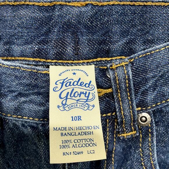 Faded Glory Boys Dark Wash Jeans 10R - Picture 2 of 3